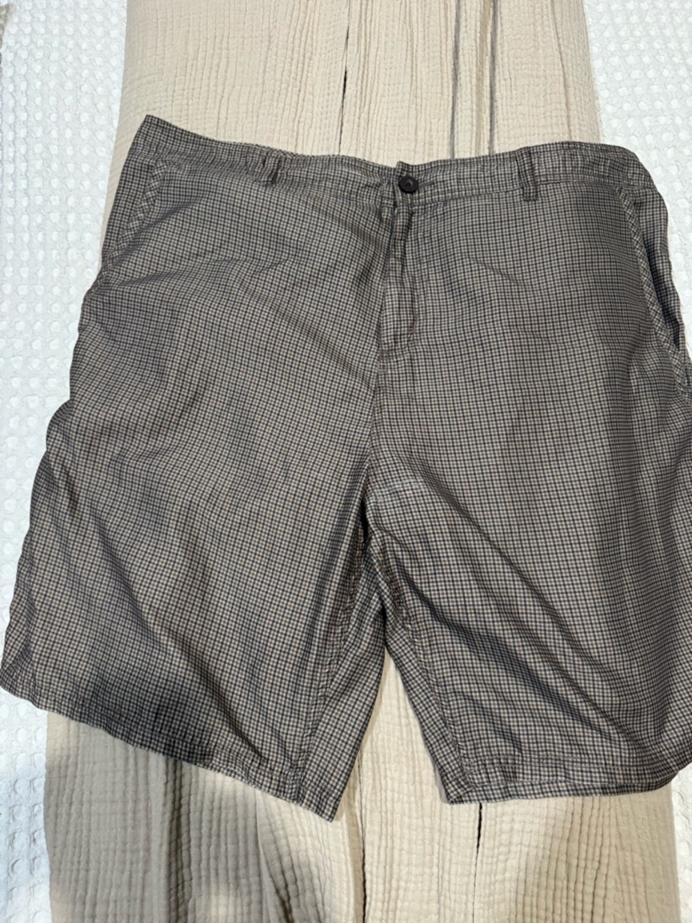 Men's Check Pattern Swim Hybrids in Gray